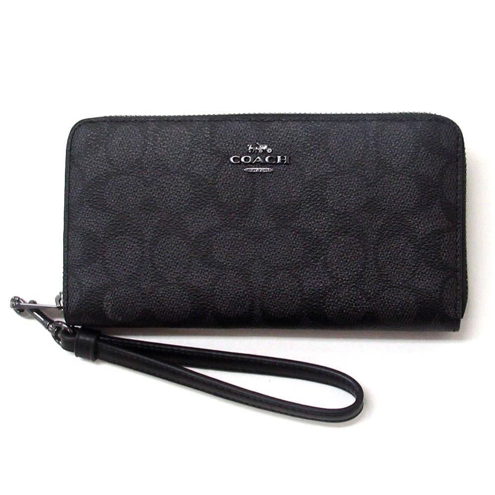 Coach Outlet Signature Long Zip Around Wallet with Strap CW778QBMI5
