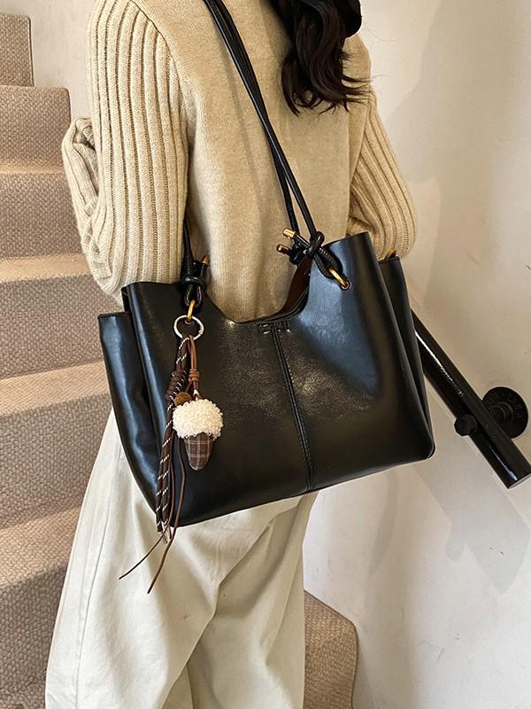 Women's Large Capacity Retro Shoulder Tote - 2025 Spring/Summer Fashion