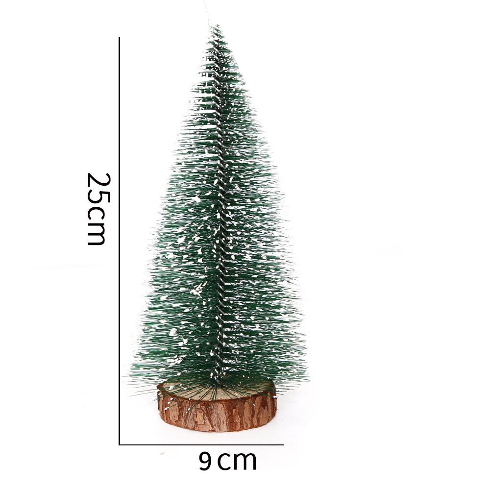 Mini Desktop Christmas Tree Small White Cedar with Snow Effect for Office Home Table Winter Holiday Decoration Decor
