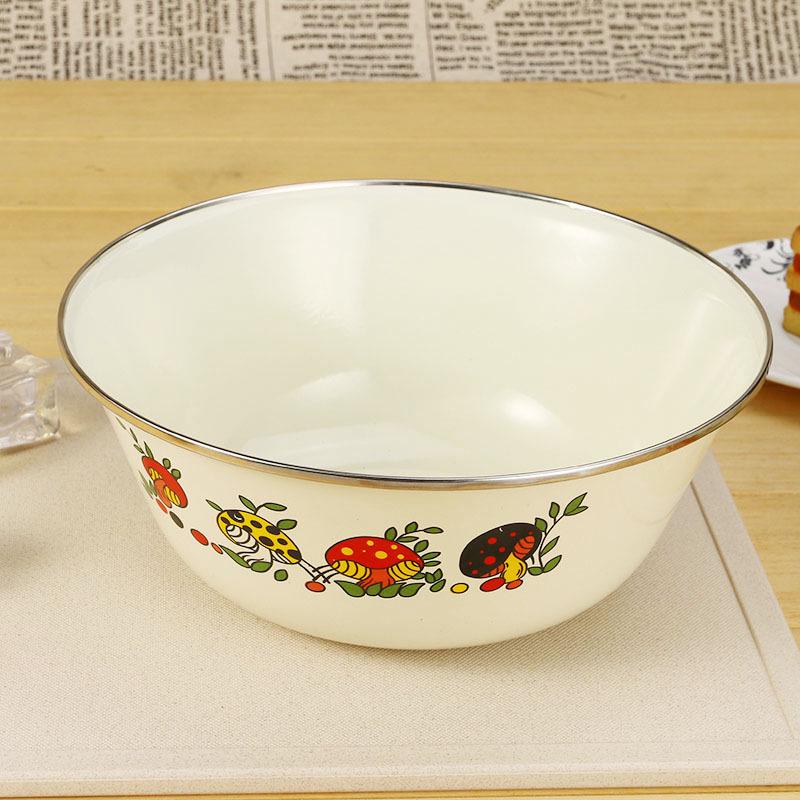 Толстые ретро эмалированные миски: Варианты для смешивания, супа, риса, салата и миски 18cm (Pack of 80)