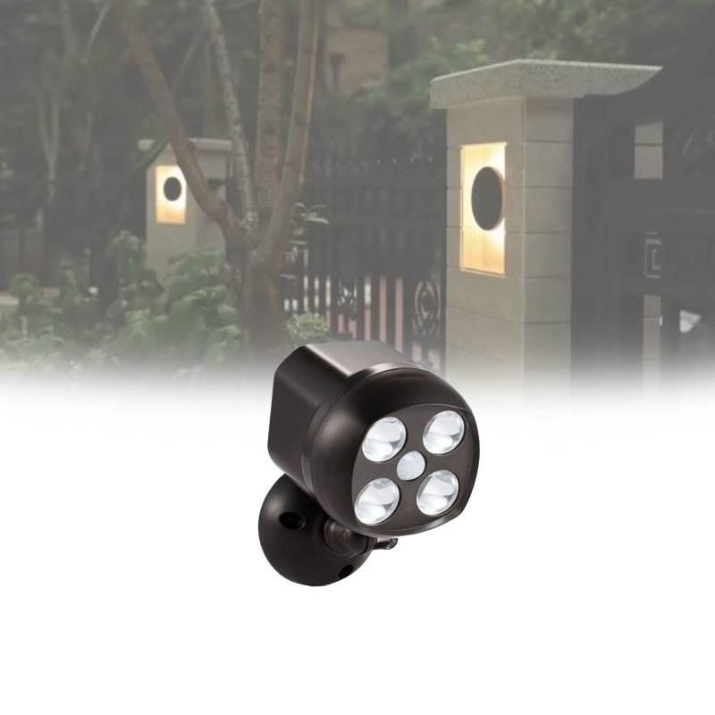 Lumen Outdoor 600 Led Security Light Powered Wireless Motion Sensor Light Black