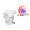 Handmade Rose Love Bear Molds Cute Drop Glue Plaster Mold Animal Cake Mold  Party Favors