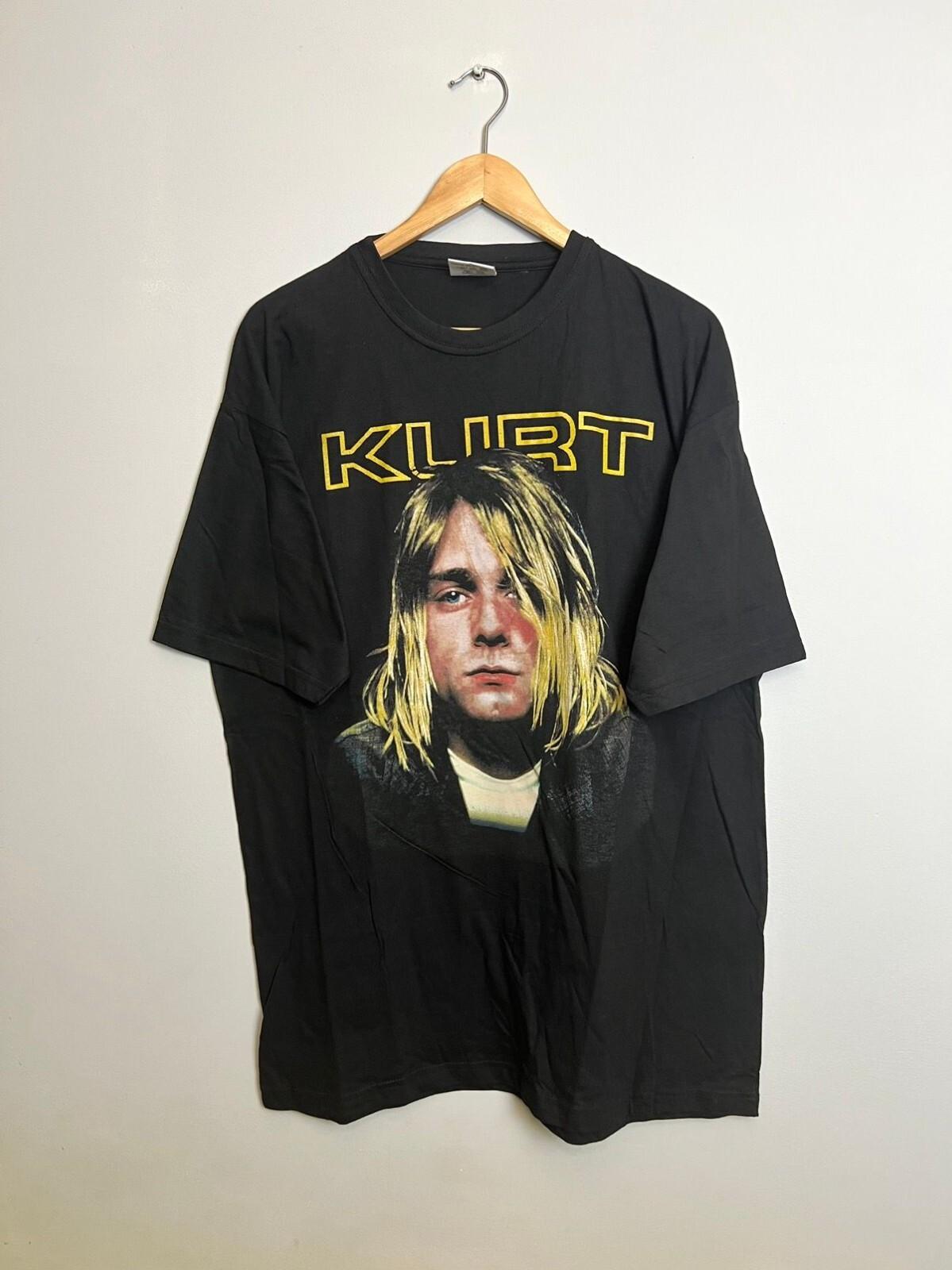 Rare 90 s Nirvana Kurt Cobain Memorial Euro Bootleg T Shirt Unisex T-Shirt L