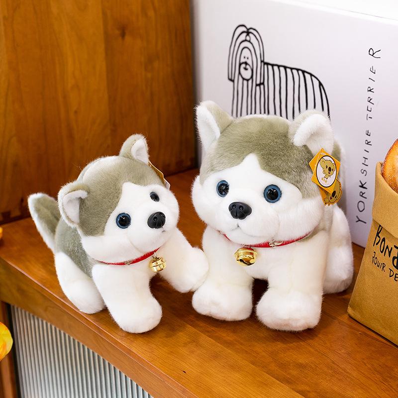 Symulacja urocza lalka husky pluszowa zabawka uroczy pies towarzysz lalka uspokajająca prezent na urodziny dziecka