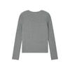 ELLE KIDS Girls' Faux Two-Piece Round Neck Knit Sweater