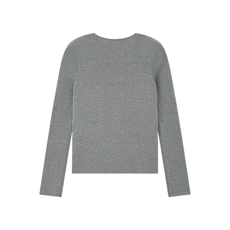 ELLE KIDS Girls' Faux Two-Piece Round Neck Knit Sweater