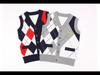 Boys' College Style Knitted Sleeveless Sweater Vest