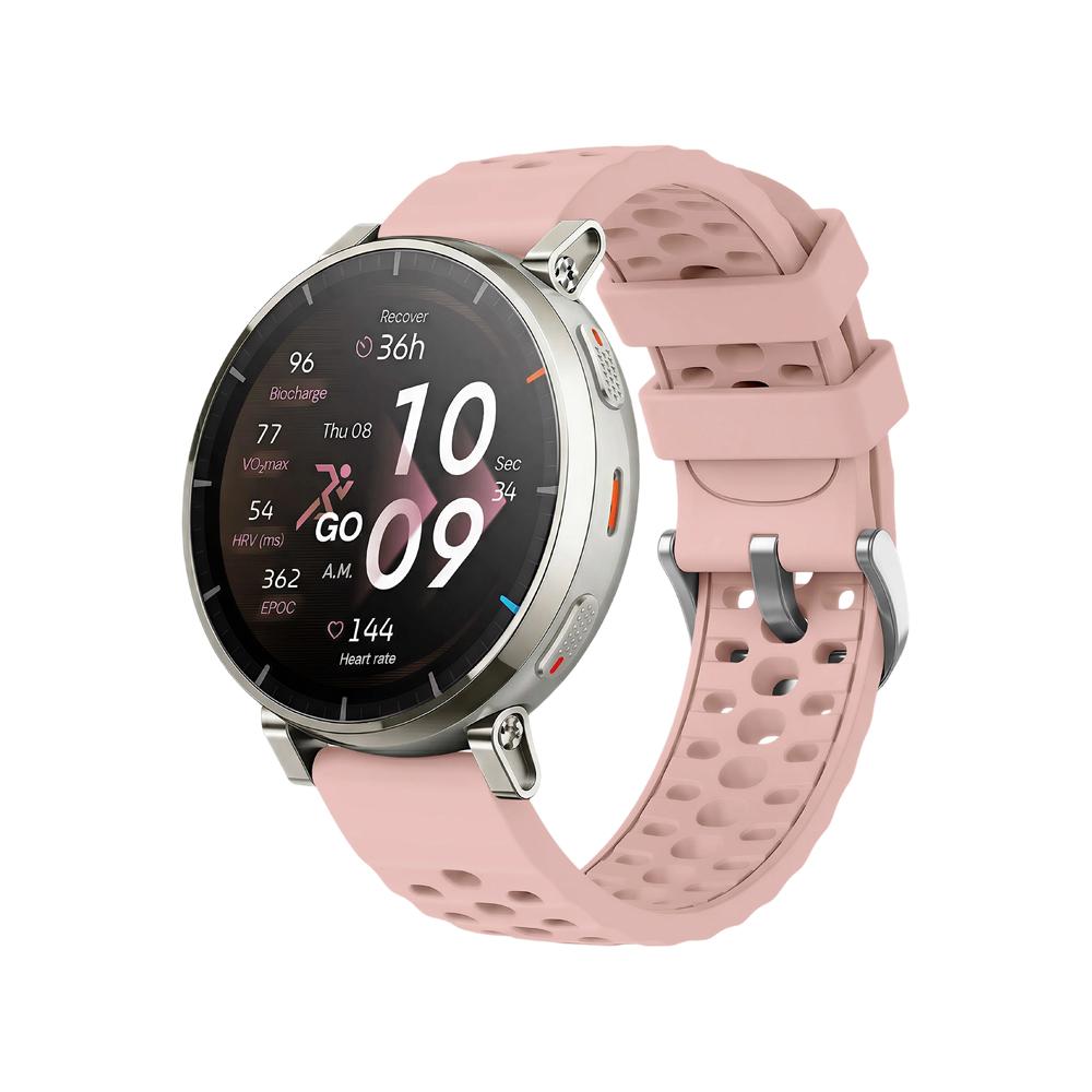 20mm Official Style Silicone Watch Strap for Amazfit Active 3 Premium Sports Breathable Watch Strap  for Amazfit Active 3 Premium