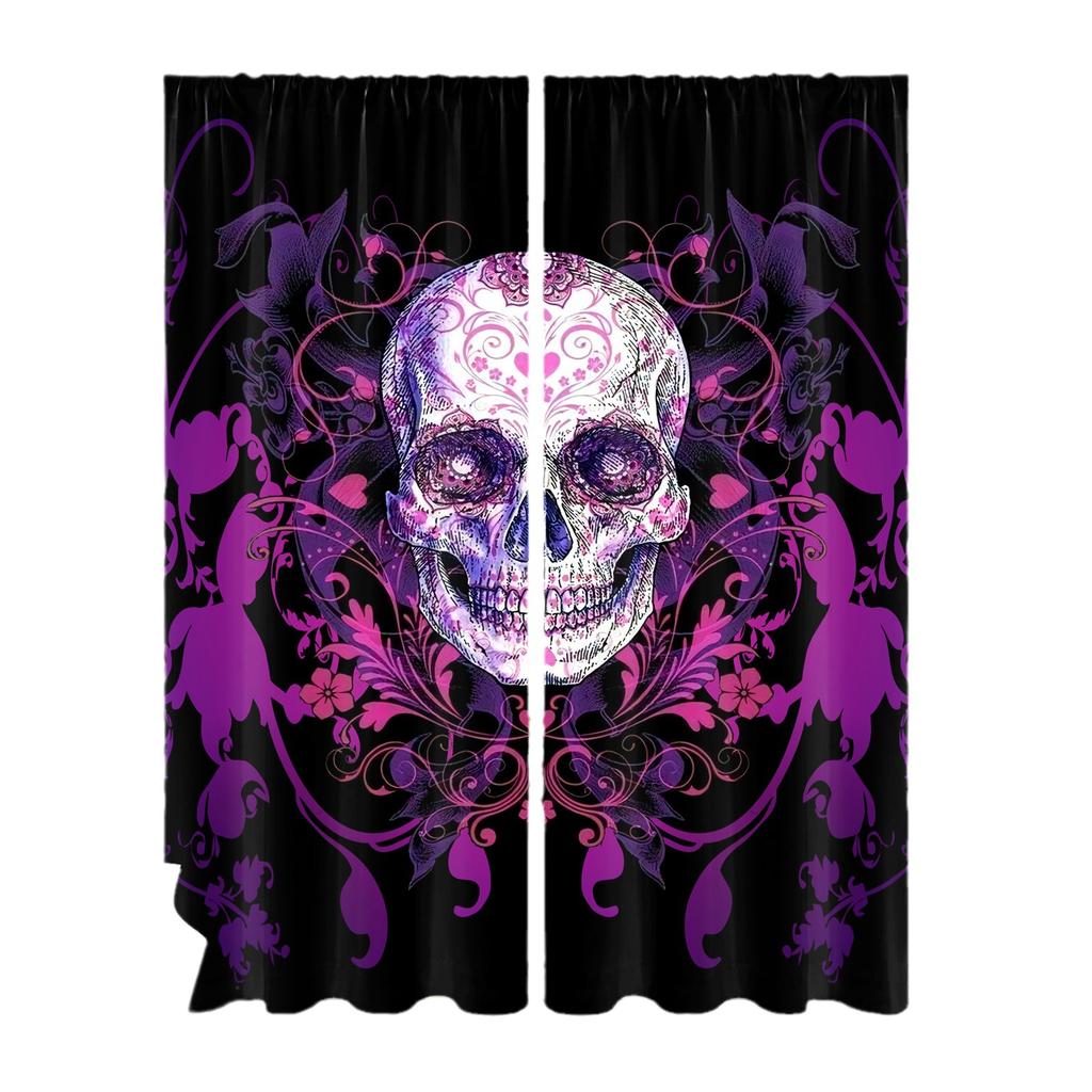 Skull Series Digital Printing Arbitrary High-Density Blackout Curtains