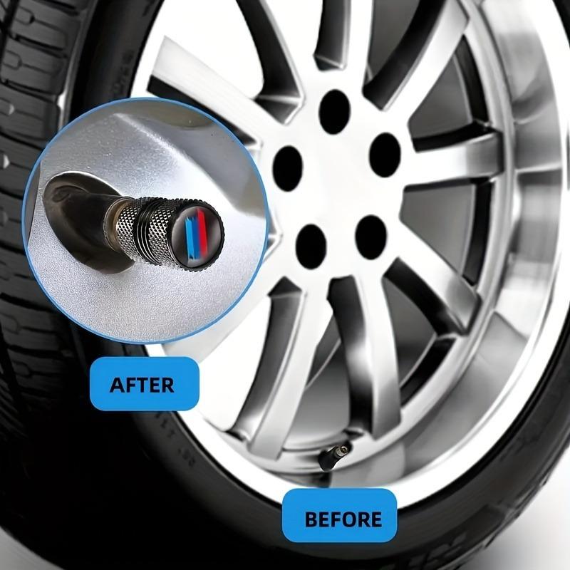 Aluminum Alloy Tire Valve Caps, Suitable for Automotive, Motorcycle, and Bicycle, Rust and Dust Resistant Tire Valve Cover Accessories