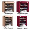 Shoe Cabinet Slippers Shoes Storage Organizer Doorway Entryway Rack Standing Footwear Shelf Holder Non-woven Fabric Container