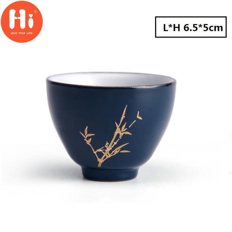 Indigo Handmade Teacup Home Personal Master Cup Hand Painted  Drinkware 60ml