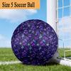 1PC Neon Hexagon Patterns Size 5 Soccer Balls, Anti-Slip, Outdoor Sport, a Unique Gift, Birthdays, Christmas Gifts Valentine'S Day Gifts A73