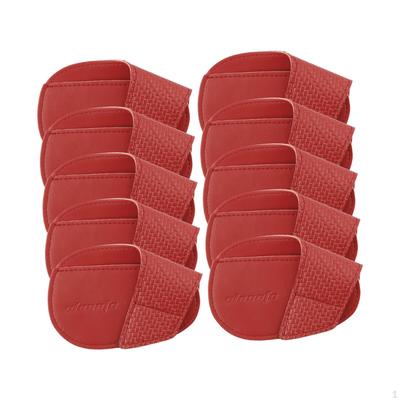 10 Pieces Golf Iron Headcovers Cover PU Lightweight Head Covers Women Men Gift Fit All