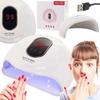 Lampa do paznokci hybryd żeli uv sun 19 mini lcd dual led 72w usb manicure