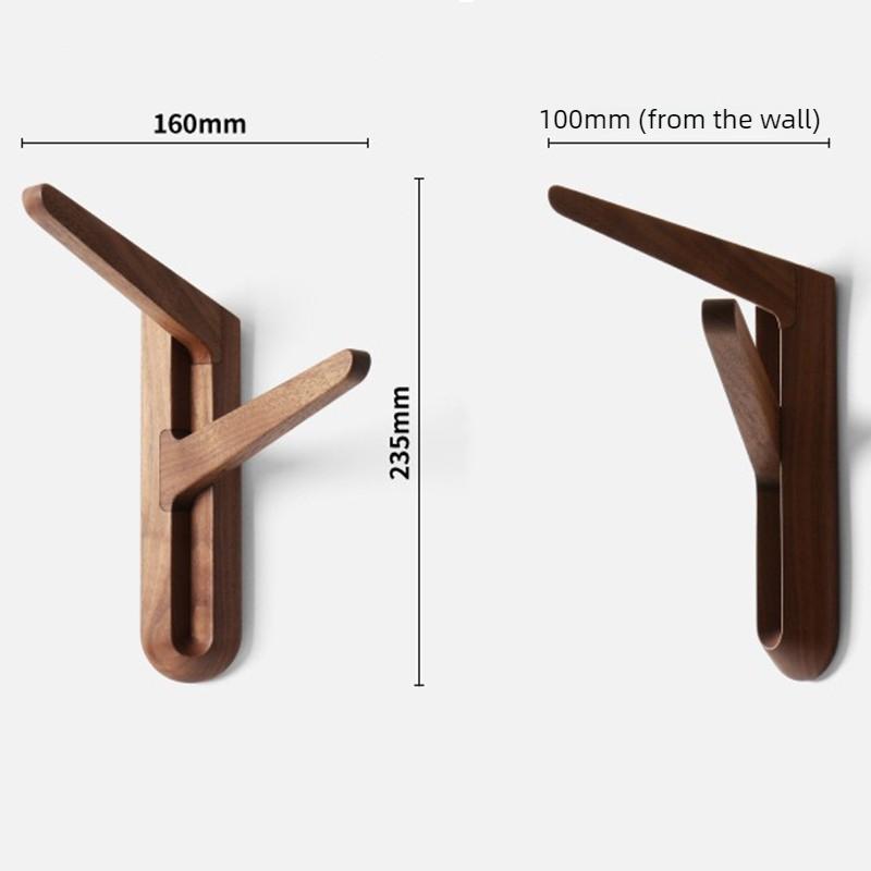 

Wall Coat Rack Wooden Clothes Racks Multifunctional Entrance Hall Dress Hanger Aesthetic Living Room Clothing Storage Hangers коричневый