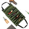 Tool Roll Bag Foldable Organization with 5 Zippered Pockets Tool Organizer Pouch for Electrician Plumbing Repair Maintenance