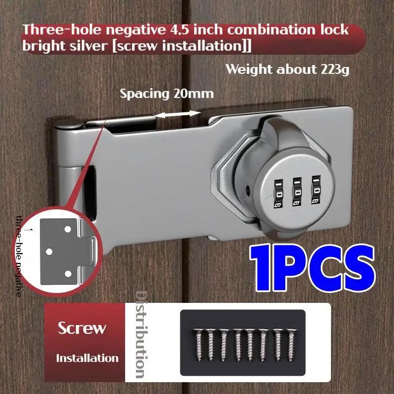 Degree Combination Lock Latch Bolt Latch Door Hitch Sliding Door Lock Open Lock Room Doors Security Doorer Buckle