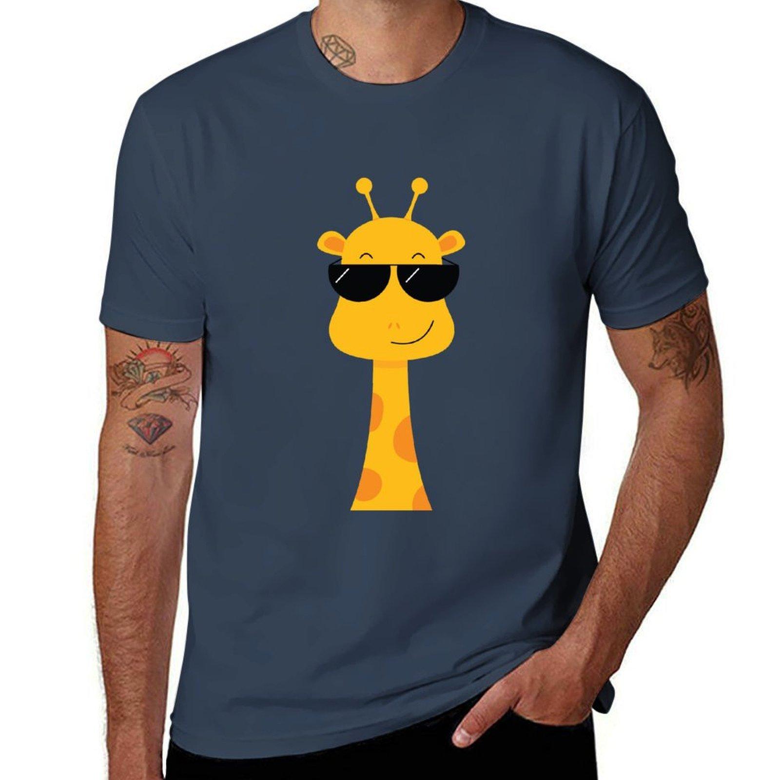 Cool Giraffe TShirt Basic Simple Casual Short Sleeve Tee S