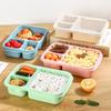 Mikrowellen-Lunchbox, Weizenstroh, Geschirr, Frischhaltedose, für Kinder, Kinder, Schule, Büro, tragbare Bento-Box, Lunch-Tasche