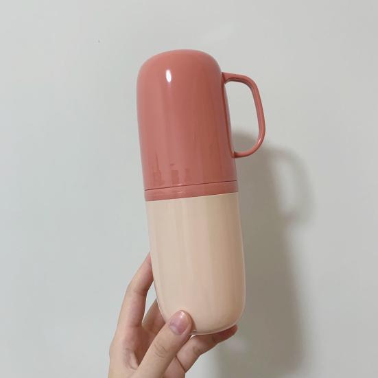 Travel Wash Cup Portable Convenient Plastic Lightweight Travel Toothbrush Cup Case for Trip