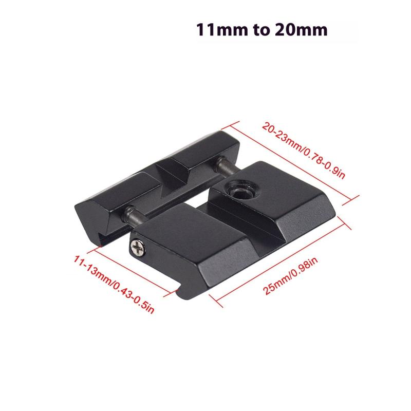 11 To 20Mm Adapter Track Conversion Adapter Dovetail To Picatinny Rail Base Scope Mount Snap-In Adaptor Hunting Tools