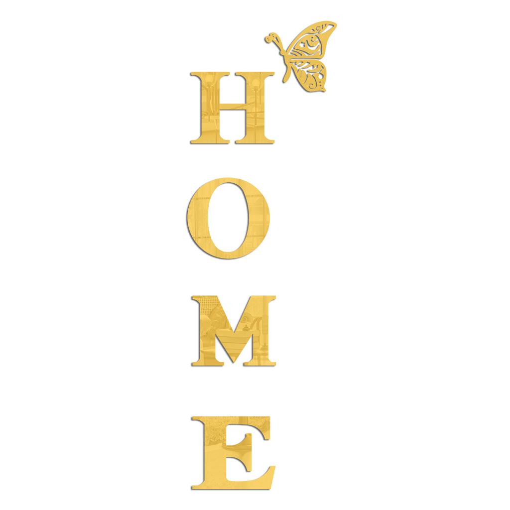 3D Mirror Wall Stickers English Letters Home Family Self-Adhesive DIY Acrylic Decals For Living Room Home Room Decoration