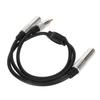 6,35 mm Buchse auf 6,35 mm Buchse Cinch-Kabel vergoldet Sound Y-Splitter-Kabel für Mikrofon Lautsprecher 1,6 Fuß