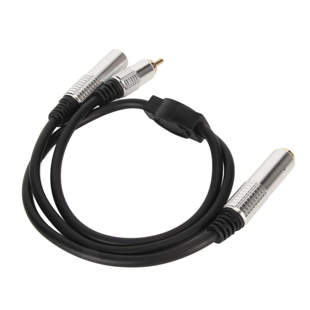 6,35 mm Buchse auf 6,35 mm Buchse Cinch-Kabel vergoldet Sound Y-Splitter-Kabel für Mikrofon Lautsprecher 1,6 Fuß