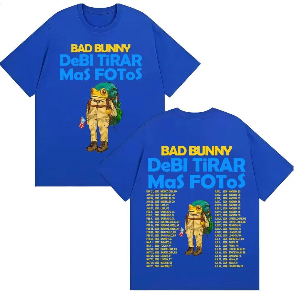

Rapper Bad Bunny Debi Tirar Mas Fotos DTMF Album T-shirts Men Women Vintage Cartoon Fashion Short Sleeve T Shirt 3XL