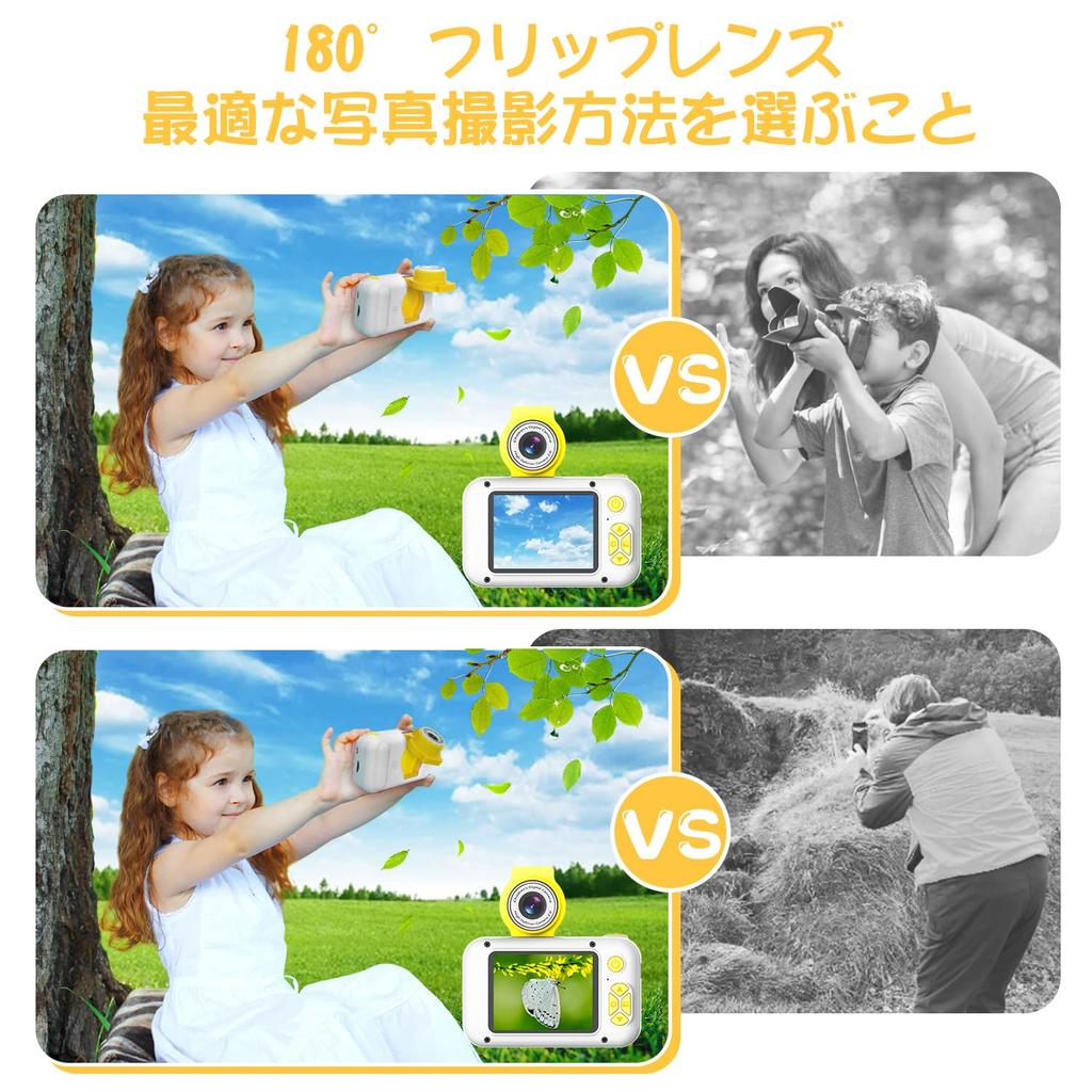 ARNSSIEN Camera with Selfie Rotating 32GB Card Toy for Children Ages Birthday Christmas Gift for Boys and X101 Kids' Capability, 180° Lens, 2.4-inch