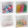 4/1pcs Plastic Wall Mounted Storage Boxes Dustproof Bathroom Organizer for Cotton Swabs Makeup Adhesive Small Jewelry Holder Box