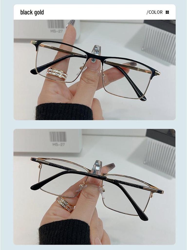 New Fashion Multifocal Business Glasses: Metal Frame, Anti-Blue Light, Optical Reading Frames