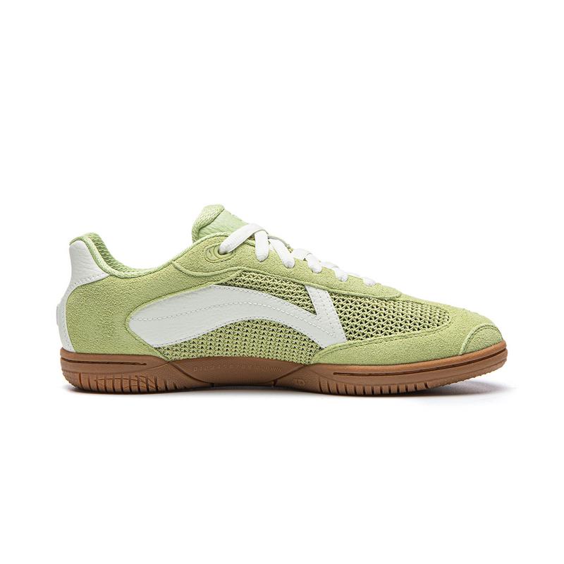 Li Ning PP Table Tennis Fresh Retro Sports Wear Resistant Breathable Low Top Lifestyle Casual Shoes Women sneaker Green-Bamboo Off-White AZGW306-3