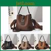 Stylish Stone Pattern Bucket Bag For Women Large Capacity Simple Tote Handbag In Black And Khaki