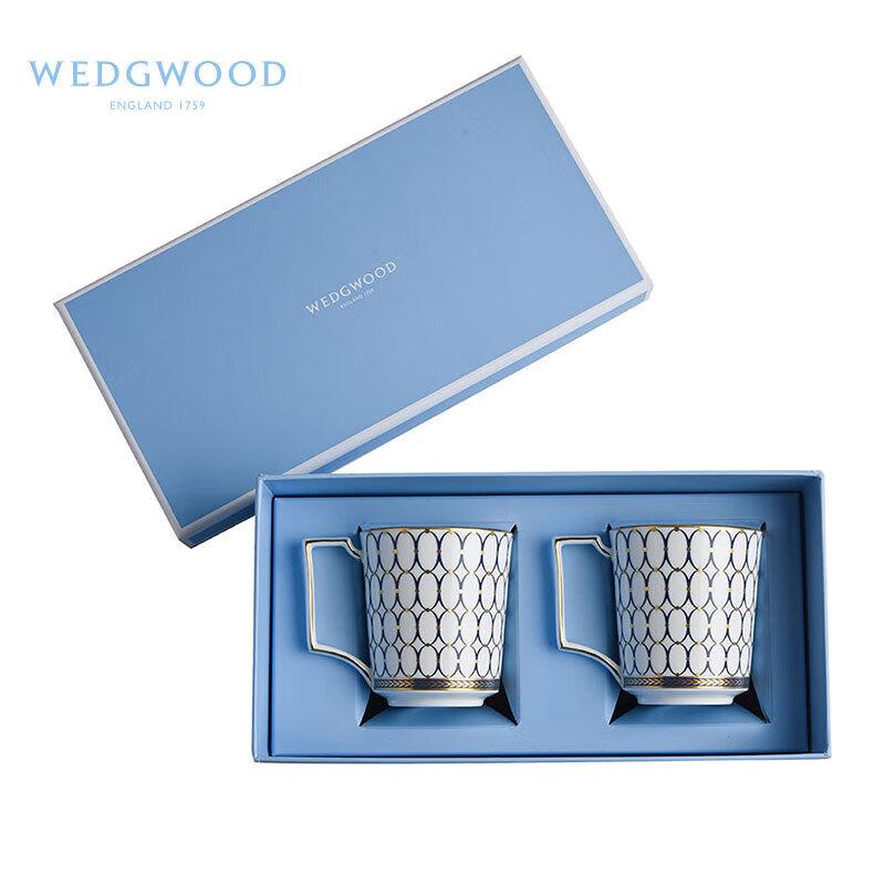 

Wedgwood Gold Powder Years Midnight Blue Mug Pair