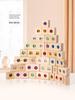 50-Piece Wooden Acrylic Gemstone Building Blocks: Interactive Parent-Child Game for Early Education and Castle Construction