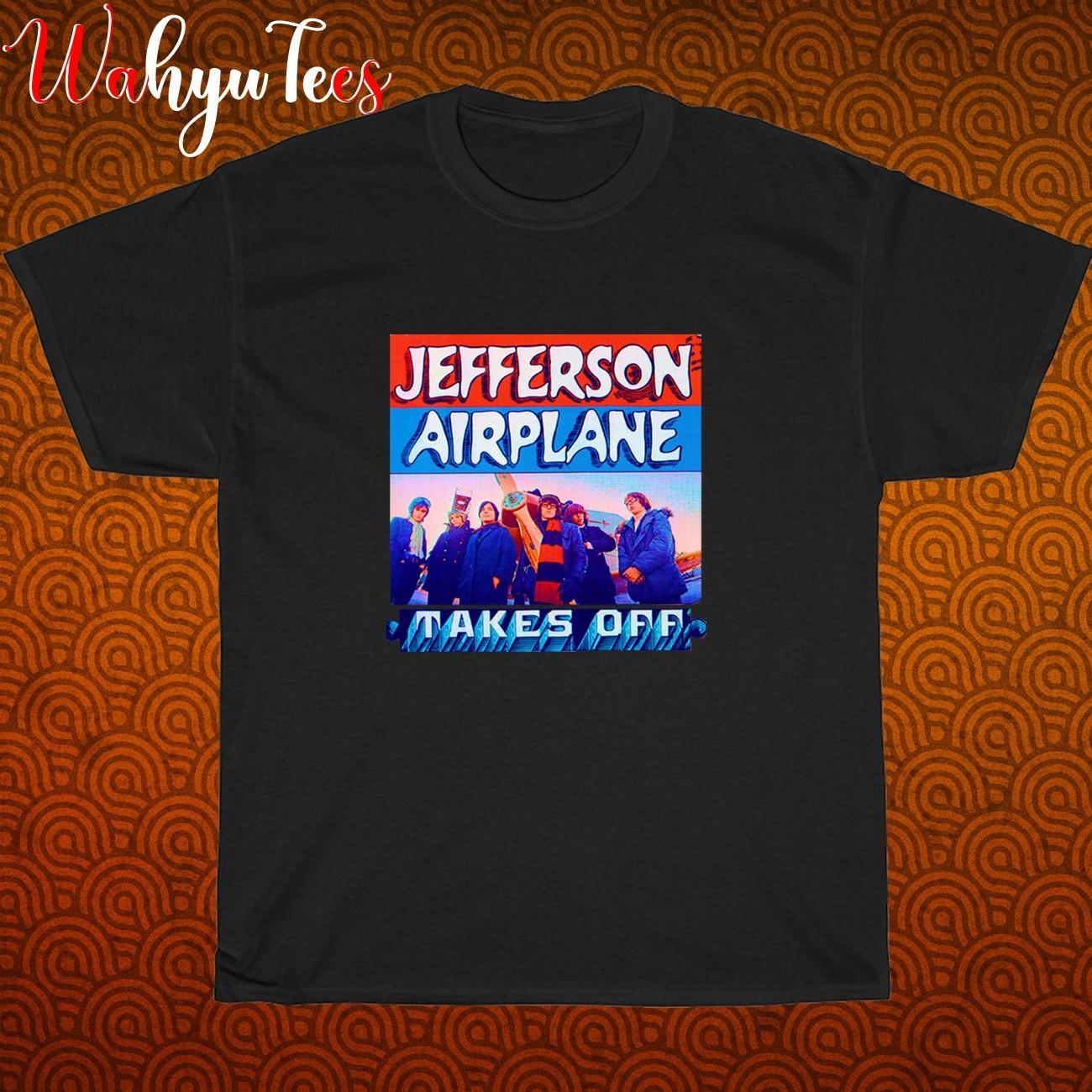 Jefferson Airplane Take Off Logo Black/Grey/Navy/White Size S-5XL Unisex T-Shirt XXL