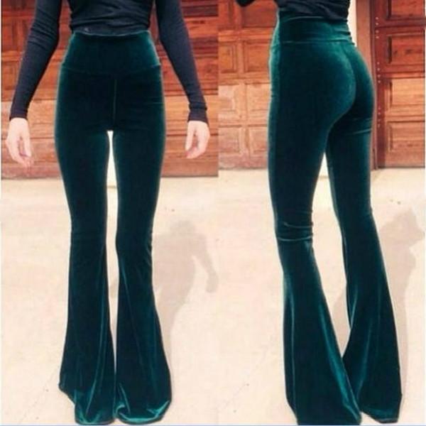 High Waist Flared Pants Holiday Costume 