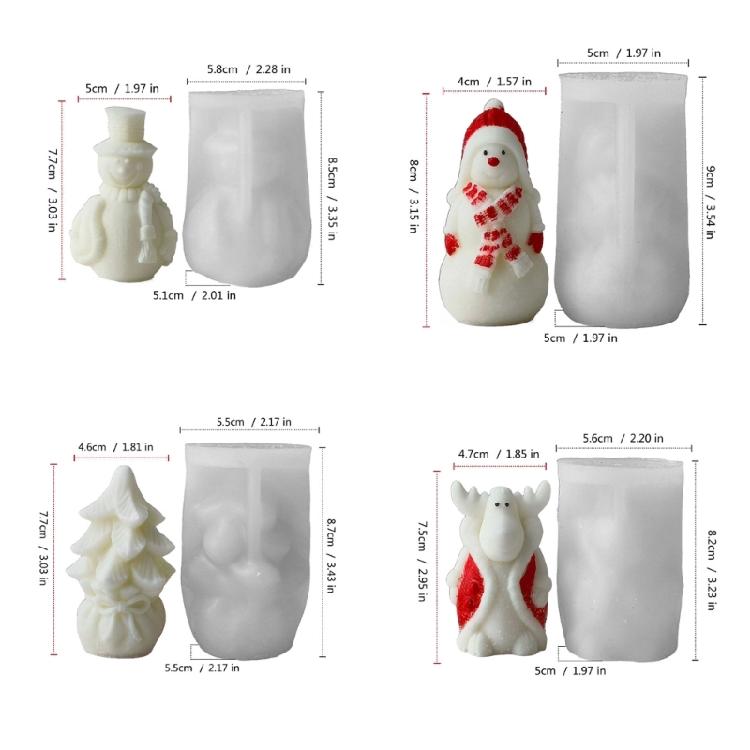 Craft Silicone Moulds Candle Making Molds Christmas Series Soap Crafting Moulds Resin Project Moulds Silicone Texture