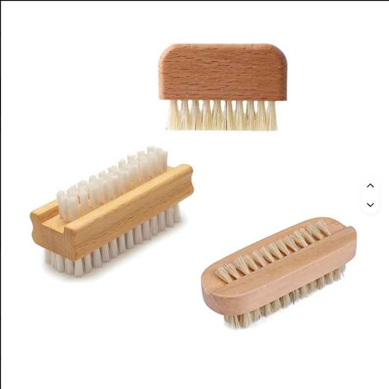 3Pack Solid Wood Hand Scrub Brush Stiff Bristle Under Nail Crevice Cleaner Household Hand Washing Tool