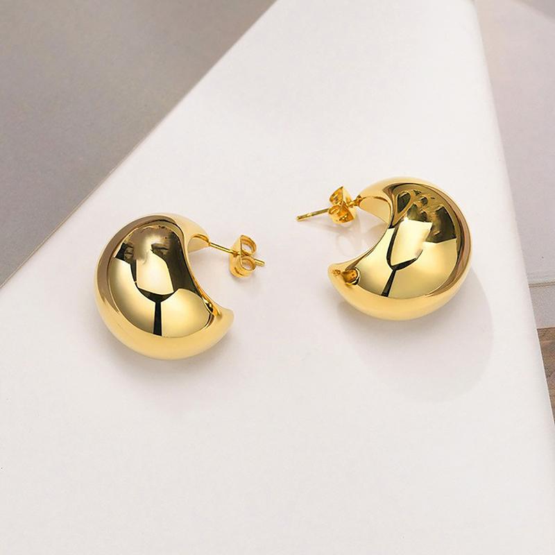 

European And American Water Drop Earrings Simple Temperament All-Match Cold Wind Earrings золотий