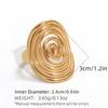 Stainless Steel Threaded Rotating Rings for Women Men Personality Gold Silver Color No Fade Opening Rings Jewelry Accessories