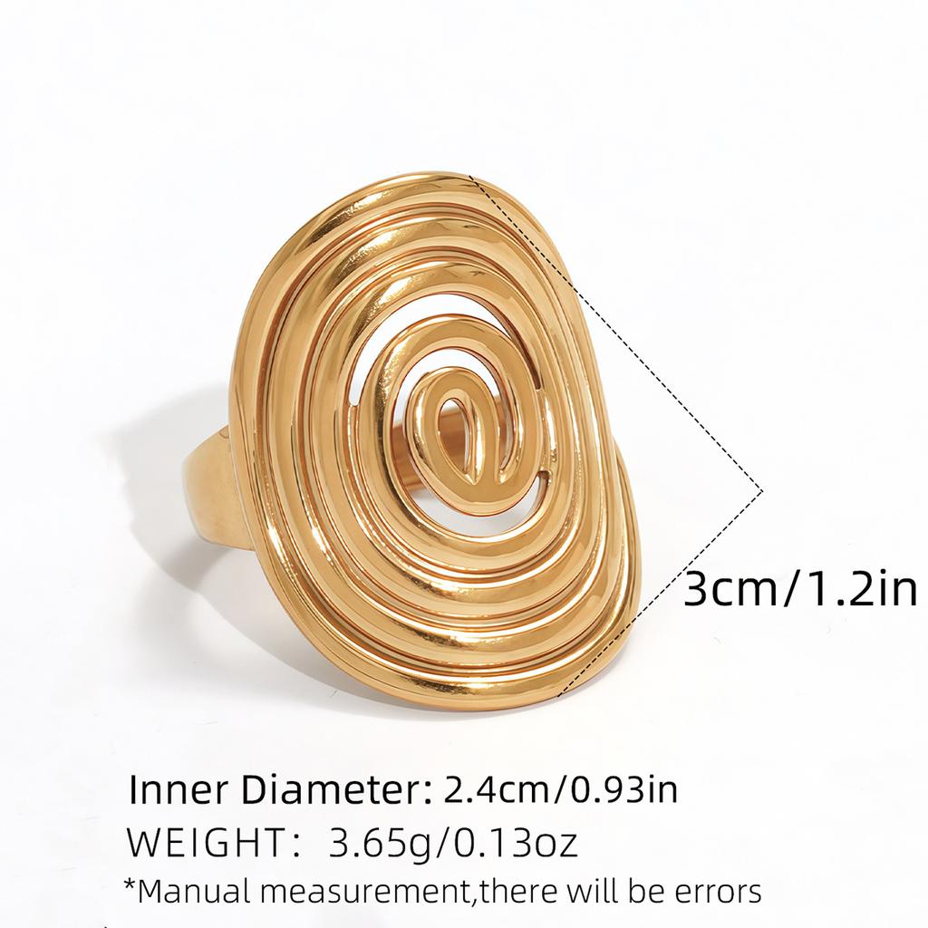 Stainless Steel Threaded Rotating Rings for Women Men Personality Gold Silver Color No Fade Opening Rings Jewelry Accessories