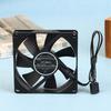 Teucer Ut-8015 8Cm Chassis Fan Slim 15Mm Thinckness 12V/4Pin Pwm Fluid Bearing 1200-3000Rpm Pc Case Cooling Ventilator