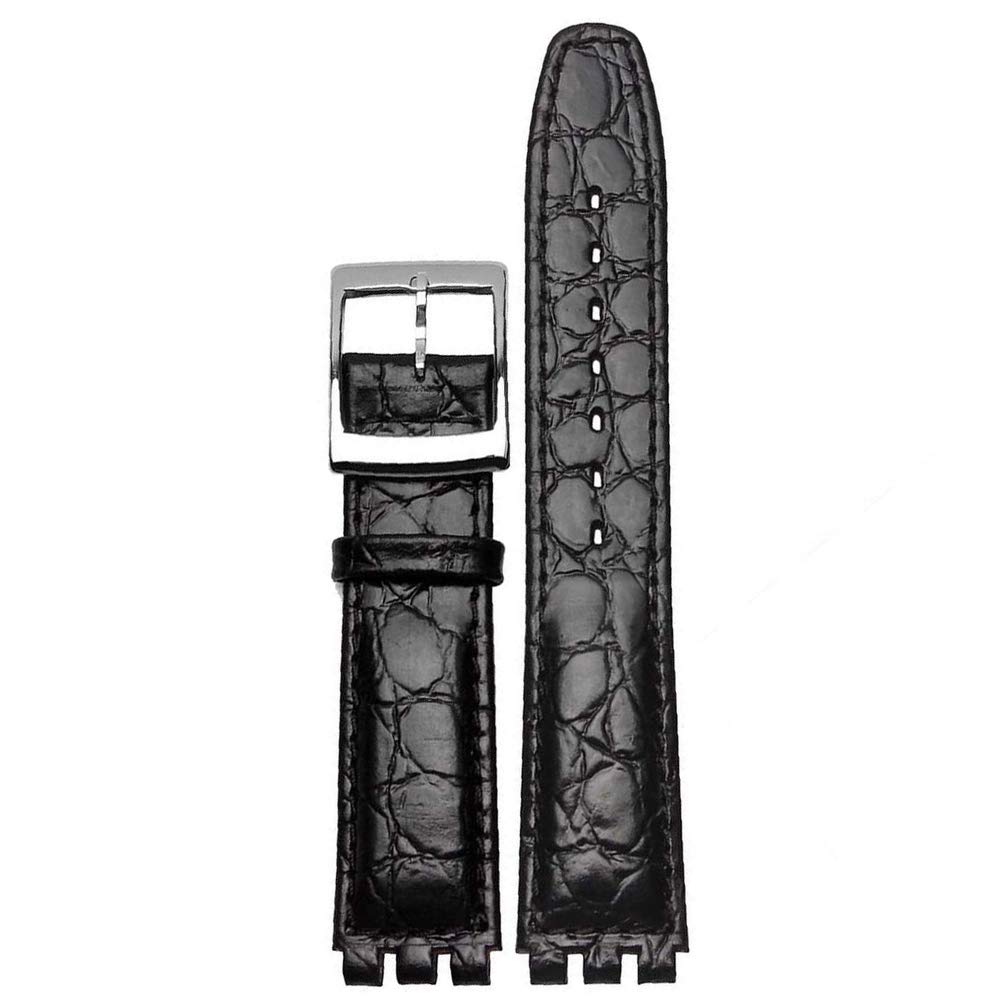 ZHUOLEI Replacement Watch Strap for 17mm 3 Spring Spring Bar and Swatch, (Includes Bars, Remover, Box)