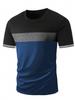 Luxury Brand T-Shirt 2024 Men'S Spring And Summer Leisure Sports Breathable Comfortable Beach Wind Stitched Stripe Color