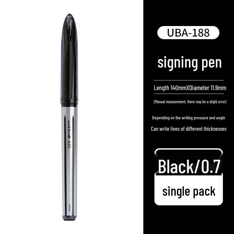 Mitsubishi uni-ball AIR Water-Based Quick-Drying Pen - UBA-188 Signature Drawing Pen with Free Ink Control 0.5mm/0.7mm