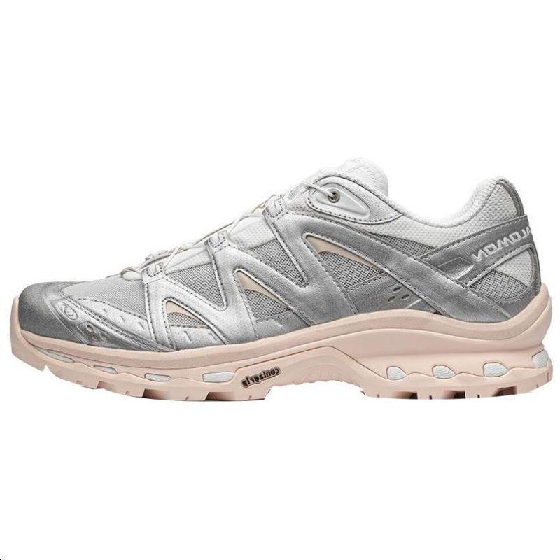 SALOMON XT Quest Cushioning Slip Resistant Coverage Support Low top Outdoor Shoes Unisex Gray White Pink Sneakers 475420