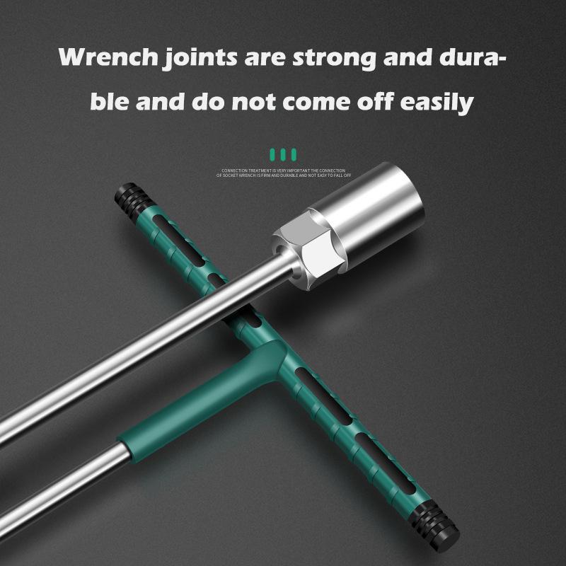 6-19mm T-Steckschlüssel Drehmomentschlüssel Gummigriff Innensechskantschlüssel Mechaniker-Schraubendreher Reparatur Steckschlüsselsatz Auto Mechanische Werkstatt Werkzeug Handwerkzeuge